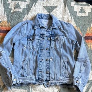 Old Navy Light Blue Distressed Jean Jacket